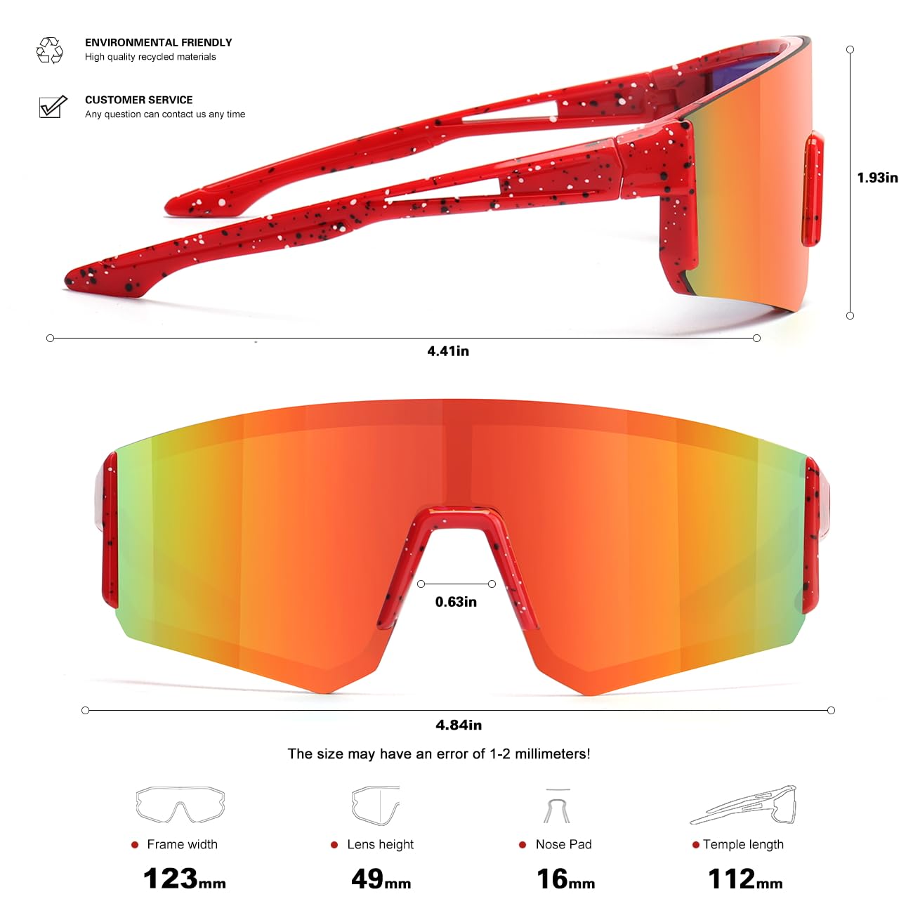 Youth Baseball Sunglasses for Boys Girls Age 6-12 Softball Cycling Sports Sunglasses for Kids Lightweight Frame