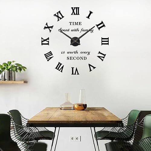 Miniatura 7 de Vangold - Reloj de pared con números romanos y sin esfera, decoración para el hogar, para sala de estar, dormitorio, sin marco ni esfera