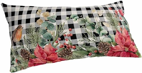 Miniatura 8 de Fundas de almohada rústicas de Navidad de tamaño estándar, 2 paquetes de fundas de almohada para cama, funda de almohada para sofá, sofá, cuerpo