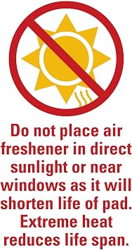 Individually Wrapped - Professional Car Air Freshener Pads - Remove Smells & Add Ambience (15 Per Pack) (California Orange)