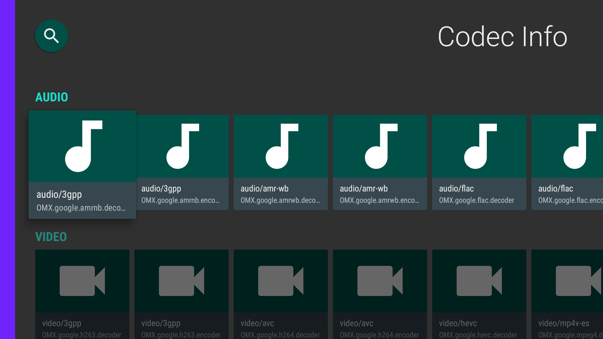Codec Info - App on Amazon Appstore