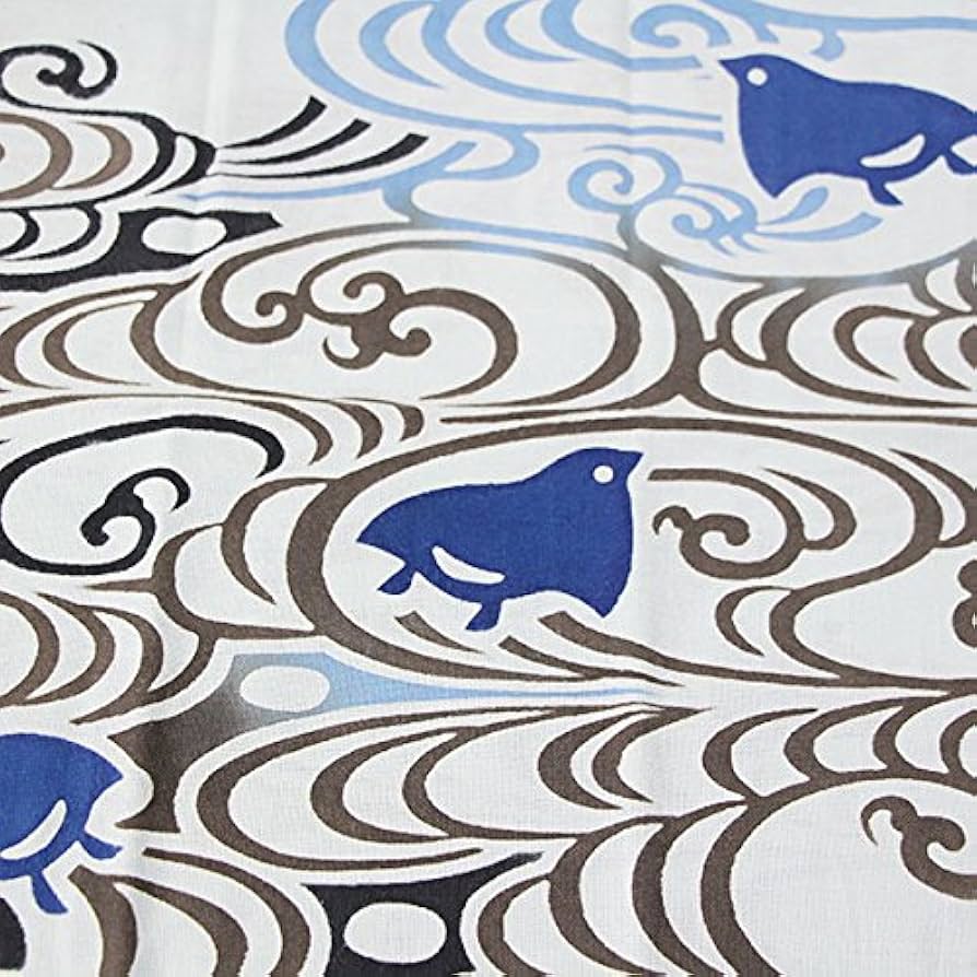 Amazon｜いせ辰 日本 手拭 観世水にちどり 手拭い 手ぬぐい