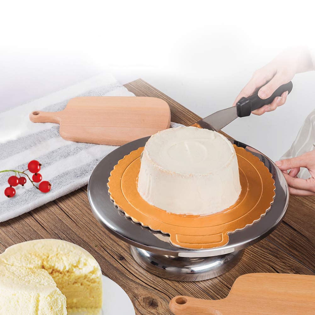 回転ケーキスタンド ステンレス製30cm Amazon｜GiDoKe ケーキ 回転台 ケーキ台 304ステンレス鋼 製菓道具