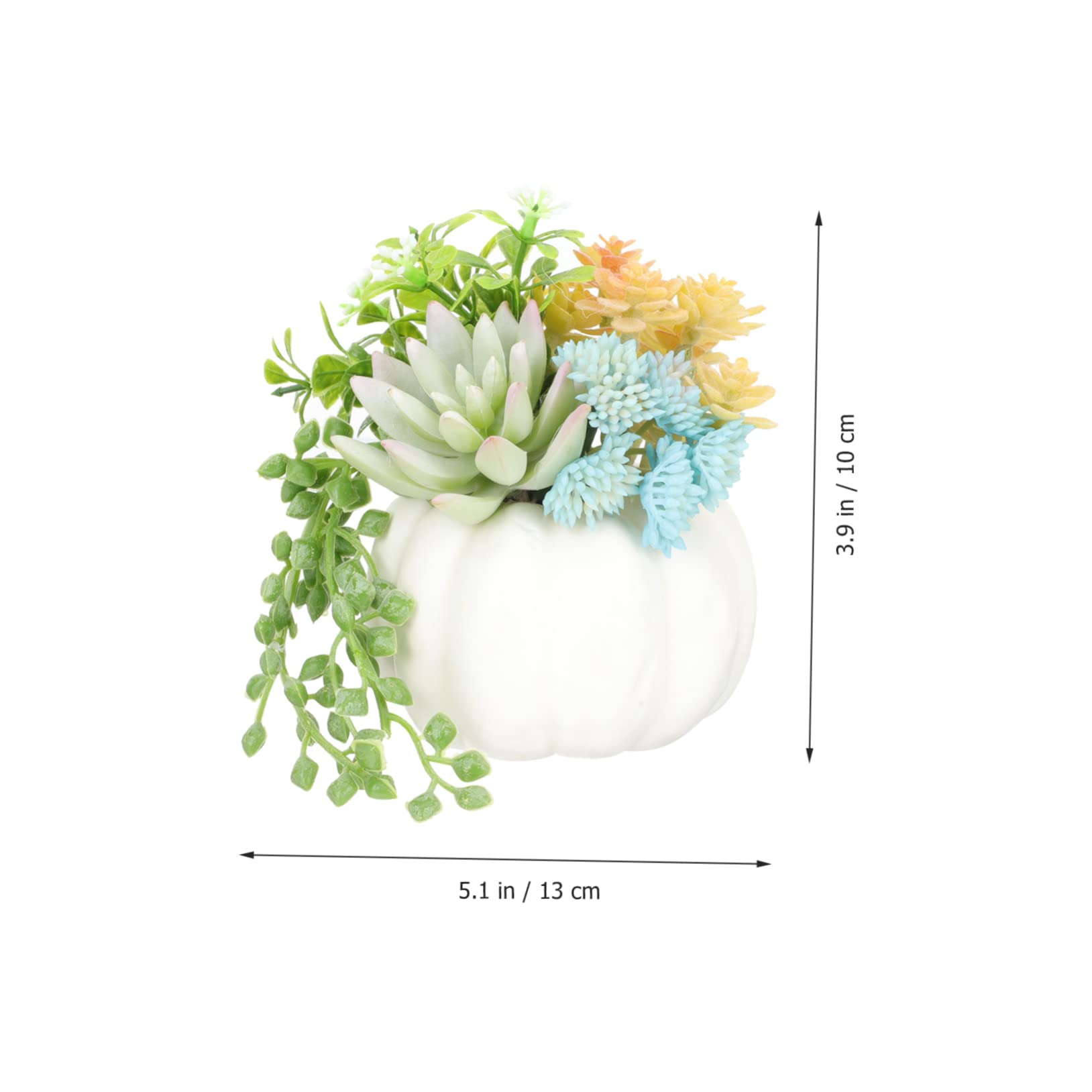 ORFOFE 4stücke Künstliche Sukkulente Bonsai Im Kürbis-Design Dekorative Pflanze Für Schreibtisch Und Wohnzimmer Pflegeleicht Lebendig Vielseitig Einsetzbar Büros Hotels Und