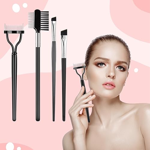 Miniatura 7 de START MAKERS - Cepillo para cejas, peine de pestañas plegable, 6 piezas, separador de pestañas, cepillo de rímel, rizador de pestañas, brochas de