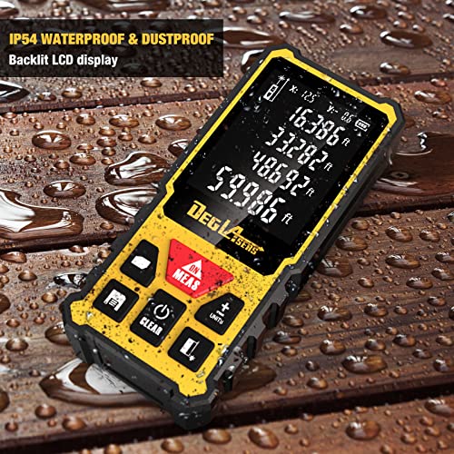 Laser Distance Meters,DEGLASERS 229 Feet Laser Measure with Dual Angle Display,M/in/Ft Unit Switching,Backlit LCD, Digital Laser Distance Meter for Measure Distance, Area and Volume,Pythagorean Mode…