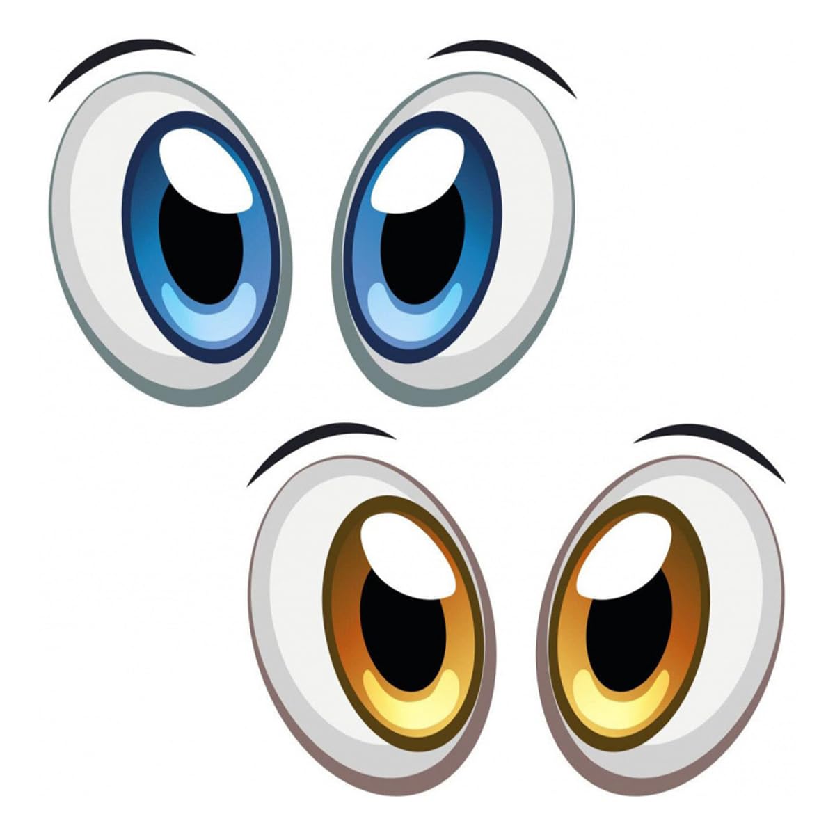 ACOLY 2 Pairs Eye Stickers – Waterproof, UV Resistant & Self Adhesive, Decorative Funny Creative Eyes for Robot Mowers, Vacuum Cleaners