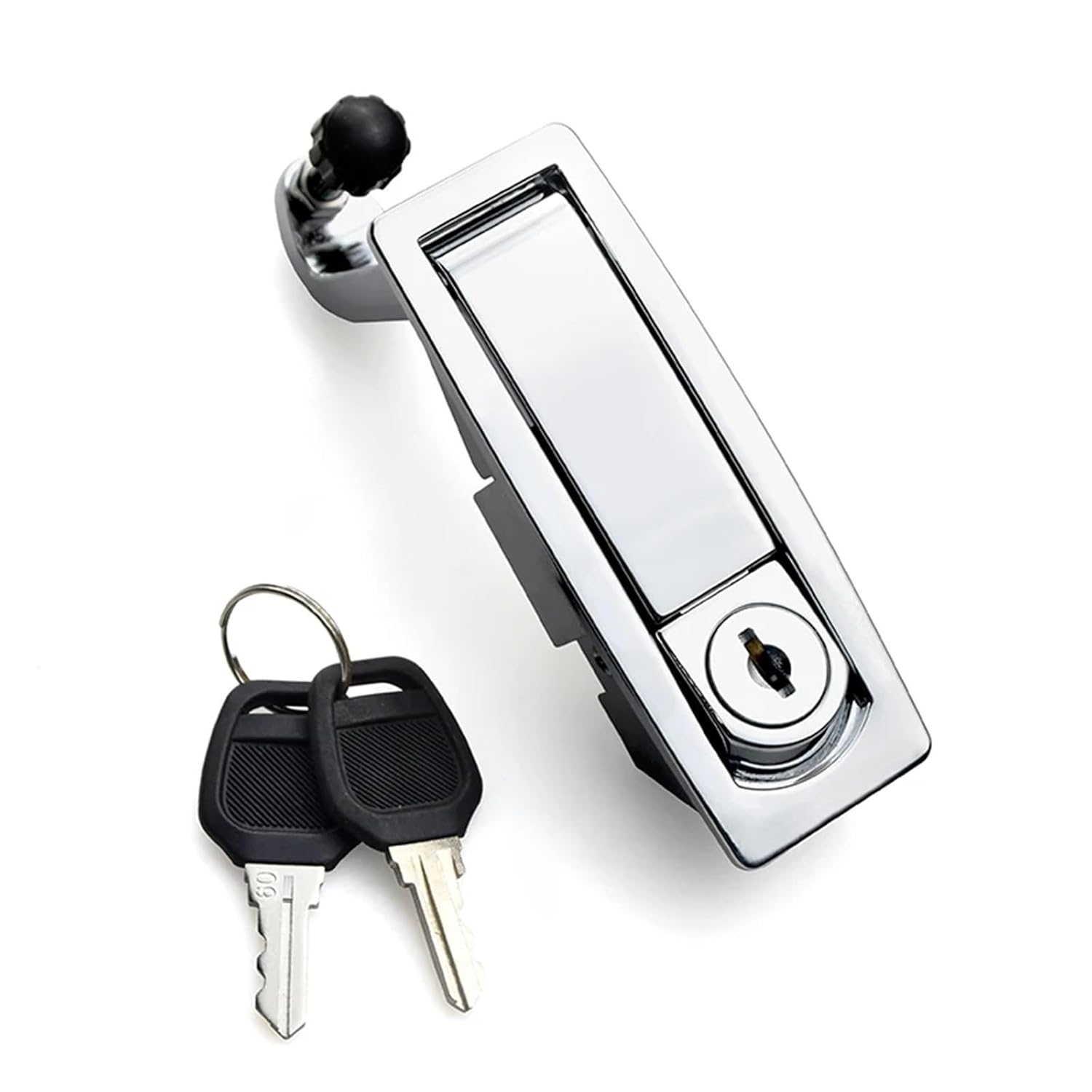 Cabinet Plane Lock Lever Panel Push Button with Compression Trigger Latch 1Pcs(57Long Rod Black)