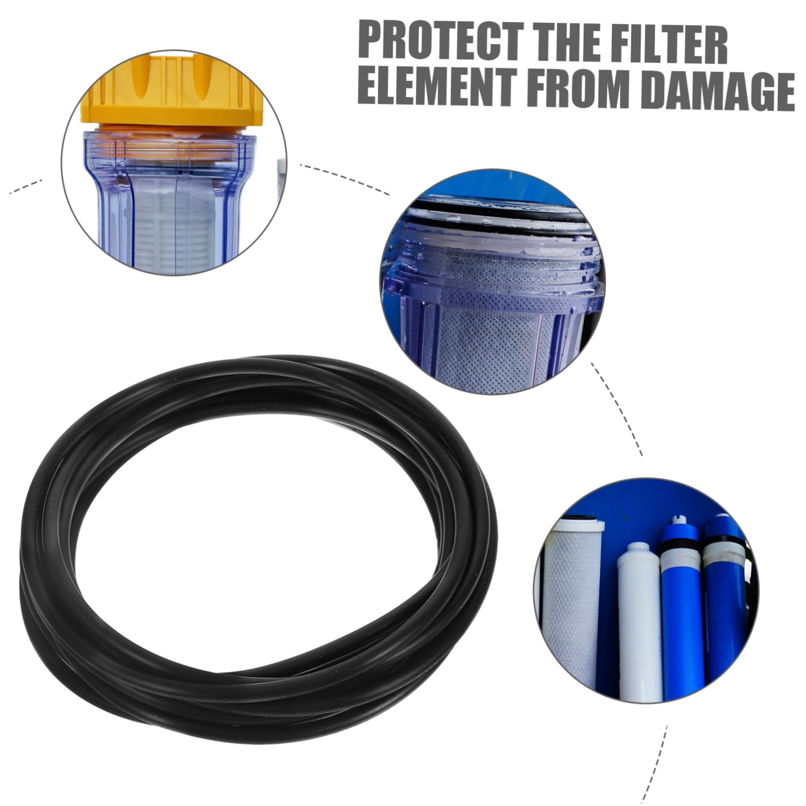 MAGICLULU 4 Set Guarnizioni Per Filtri Assortimento Facile Installazione E Alta Affidabilità Per Membrane Ro Compatibile Con Filtri 10 Pezzi*4
