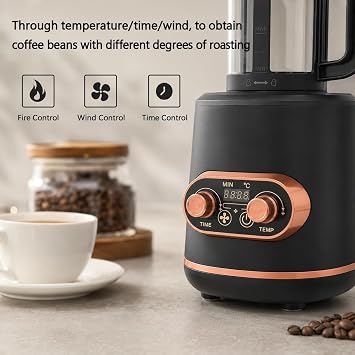 300g Hot Air Coffee Bean Roaster, 2400W with Temperature Control
