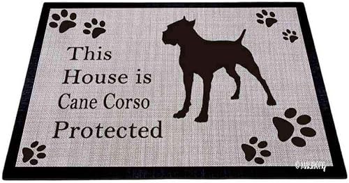 Vista 27 de Tapete con diseño de silueta de perro, diseño de pastor alemán, con estampado de huellas de perro, para decoración del hogar, 23.6 x 15.7 pulgadas