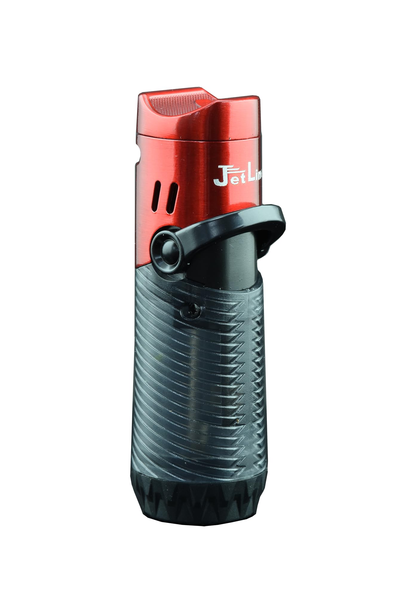 Jetline J-Jet Regal - Red - Single Jet Flame Cigar Lighter - Built in Cigar Rest