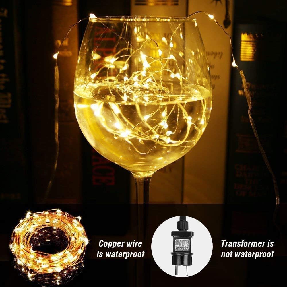 Guirlande Lumineuse 50 M 500 LED Fil De Cuivre Argenté Étanche