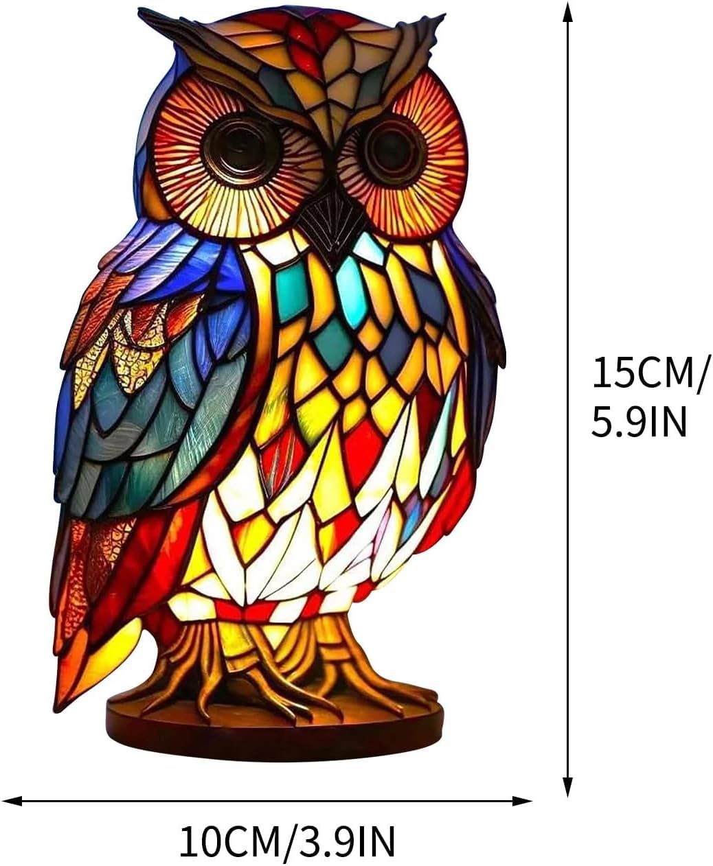 Serie di lampade da tavolo a forma di animali, lampada da tavolo 3D, lampada da tavolo a forma di vetro (gufo)