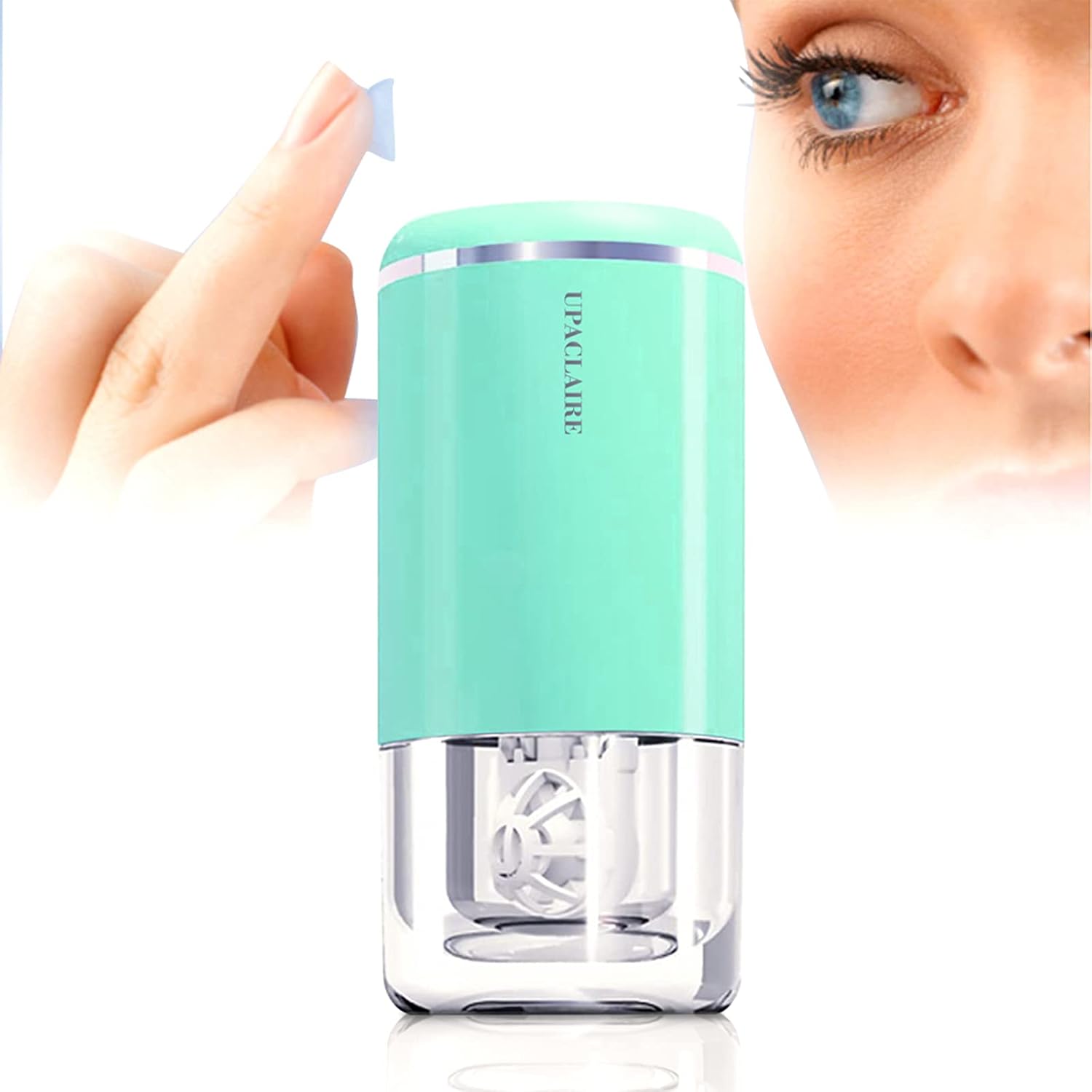 Ultrasonic Contact Lens Cleaner Bundle with Contact Lens Suction Stick and Storage Case