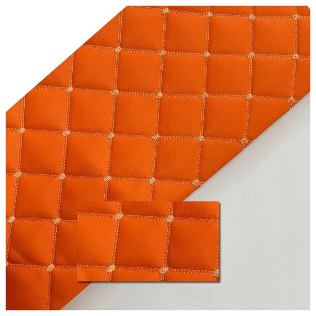 Tissu synthétique matelassé orange de haute qualité pour meubles