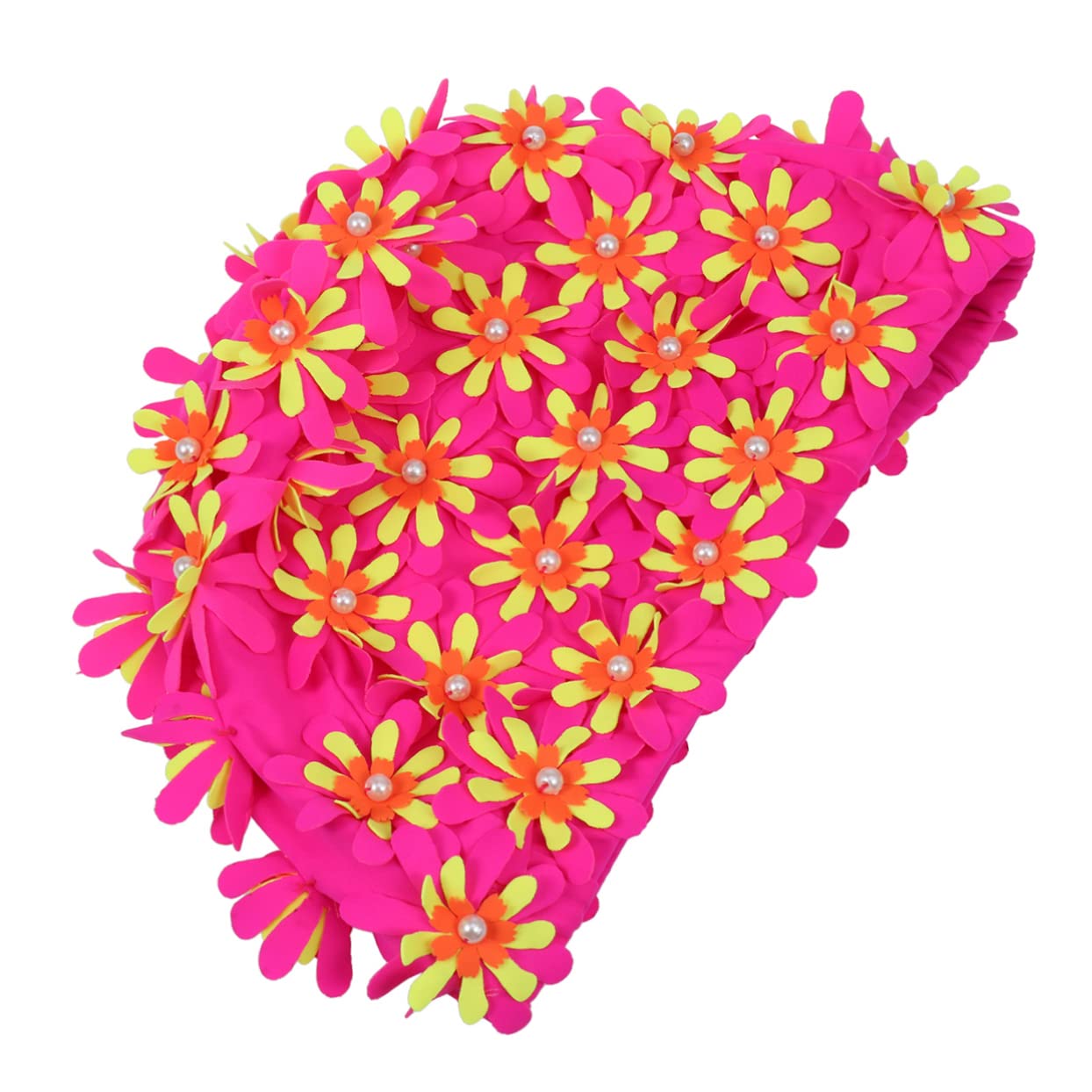 SUPVOX natación para Adultos Gorro de Pelo Gorro de baño de Pelo Largo Gorra de baño Equipo de natación Gorro de baño Adulto Floral Sombrero de Rosa