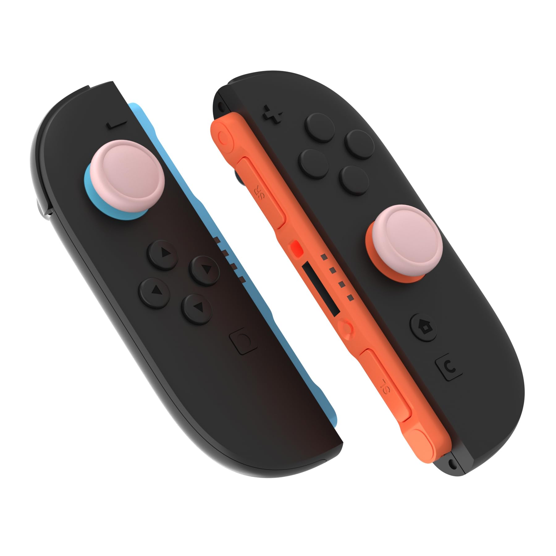 PlayVital 4 Piezas de Agarres para el Pulgar para Nintendo Switch 2 (2025), Tapas de Silicona para Joysticks, Tapones para Joycon, Diseño Ergonómico, Cómodo y Antideslizante (Rosa) — view 7