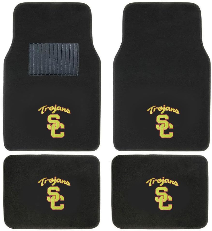 Collegiate USC New Carpet Type Floor Mat Liner. Wow! USC Logo On All 4 Mats