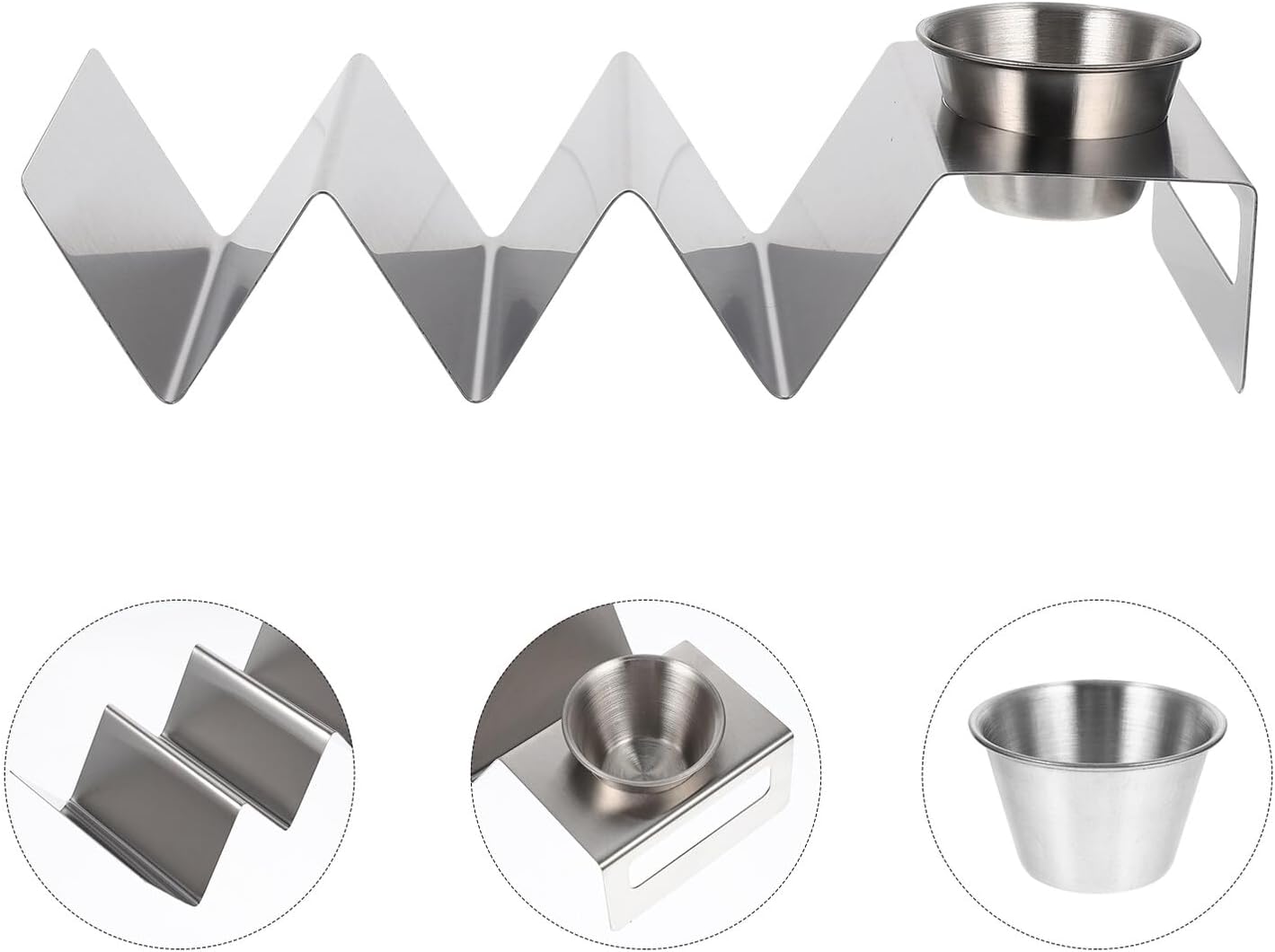 Stainless Steel Taco Stand Rack for Kitchen and Home Burrito and Pancake Holder Keeps Tacos Upright for Easy Filling and Serving High Temperature Resistant for Parties and
