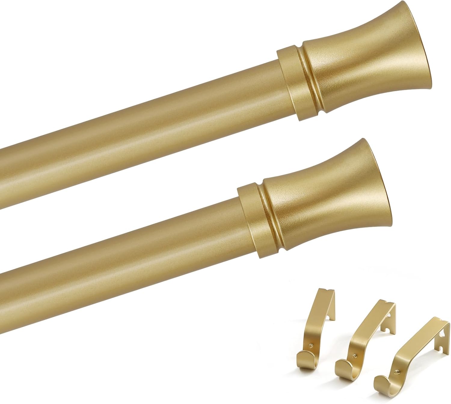 1 Inch Gold Curtain Rod, Curtain Rods for Windows 16 to 32