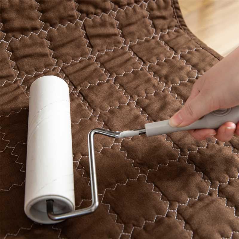 Image of HOMETHREADS Non-Slip Chair Cover-Universal Fit for Kitchen & Dining Chairs-Cushioned Comfort - Stylish Machine Washable Seat Cover-140x40cm (Brown, Pack of 8)