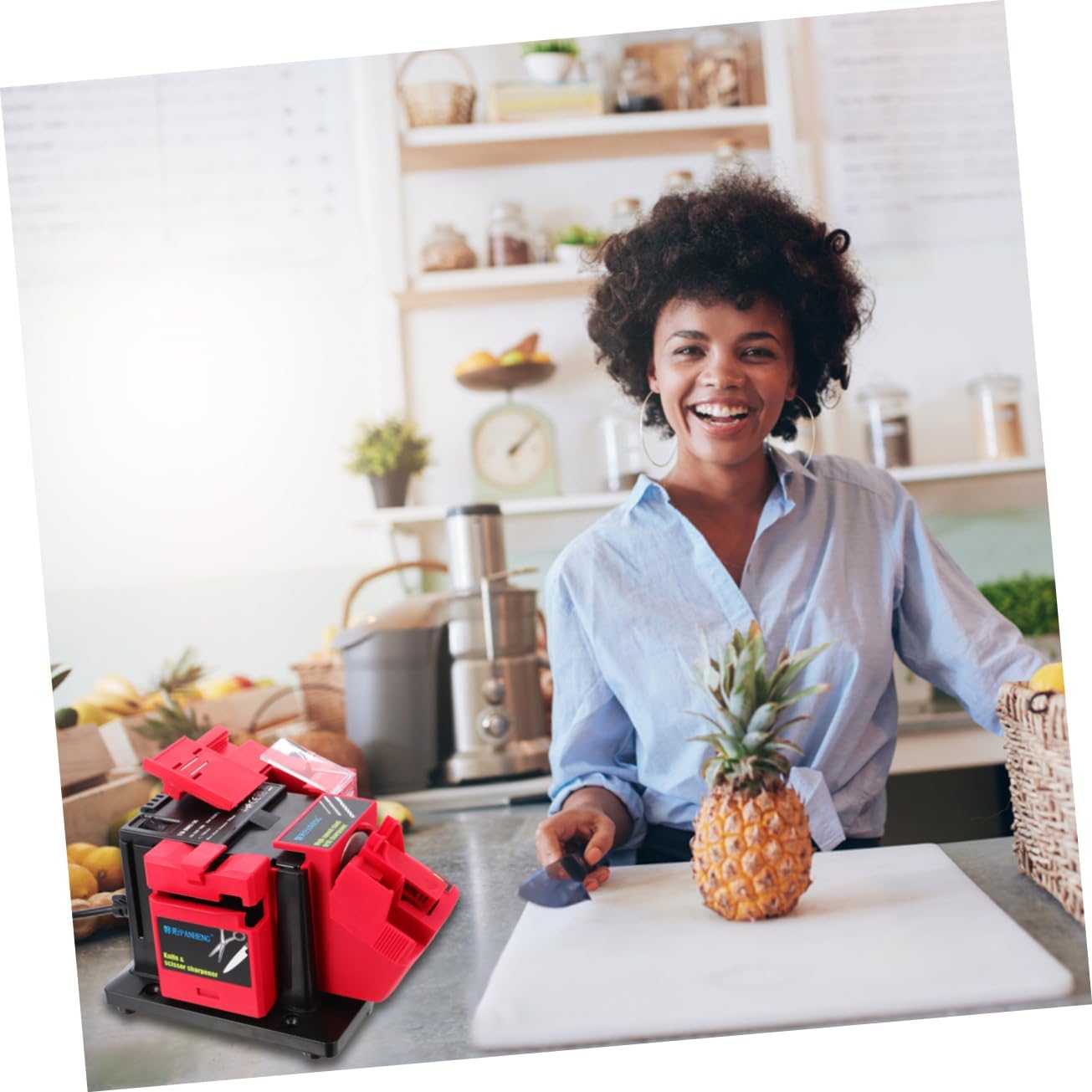 Electric Sharpener Machine Multifunctional Kitchen Tool for Scissors Drill Bits Easy to Use Suitable for Home Professional Chefs Random Color