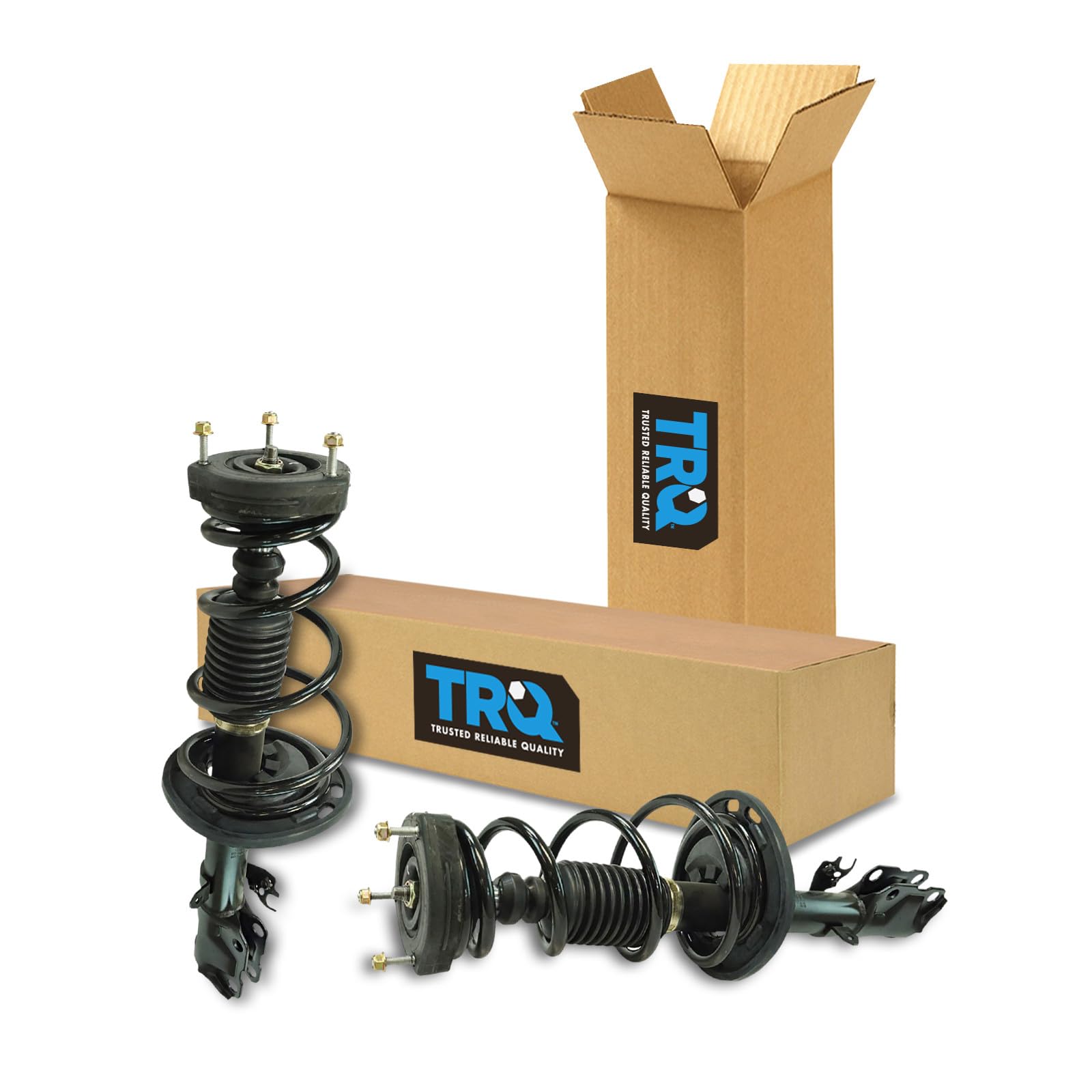 TRQ Rear Driver and Passenger Side Strut and Spring Assembly Set Loaded