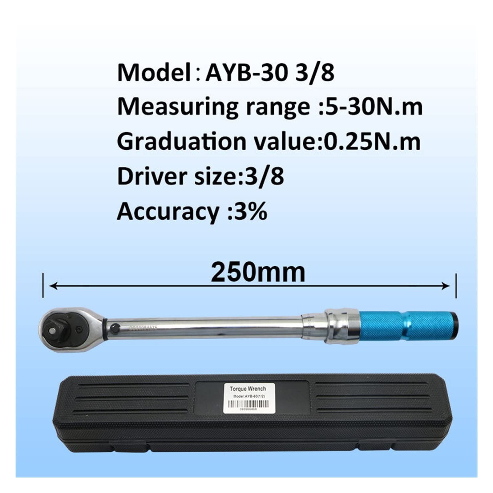 MMHHHG Torque Adapter, Torque Wrench 1/4" 3/8 "1/2" Adjustable Wrench Bicycle Repair Tools Hand Spanner Ratchet Wrench Tool(AYB-30)