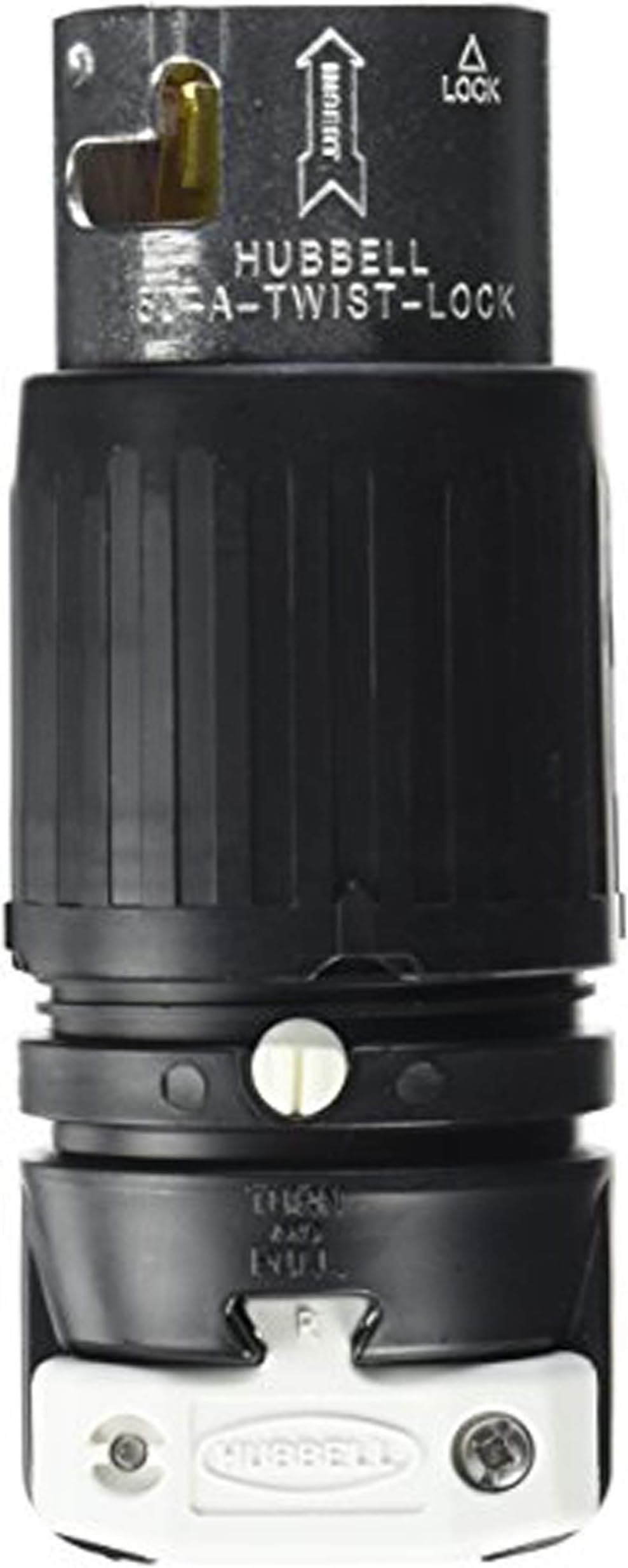 Hubbell CS6365C Locking Plug, 50 amp, 125/250V, 3 Pole and 4 Wire