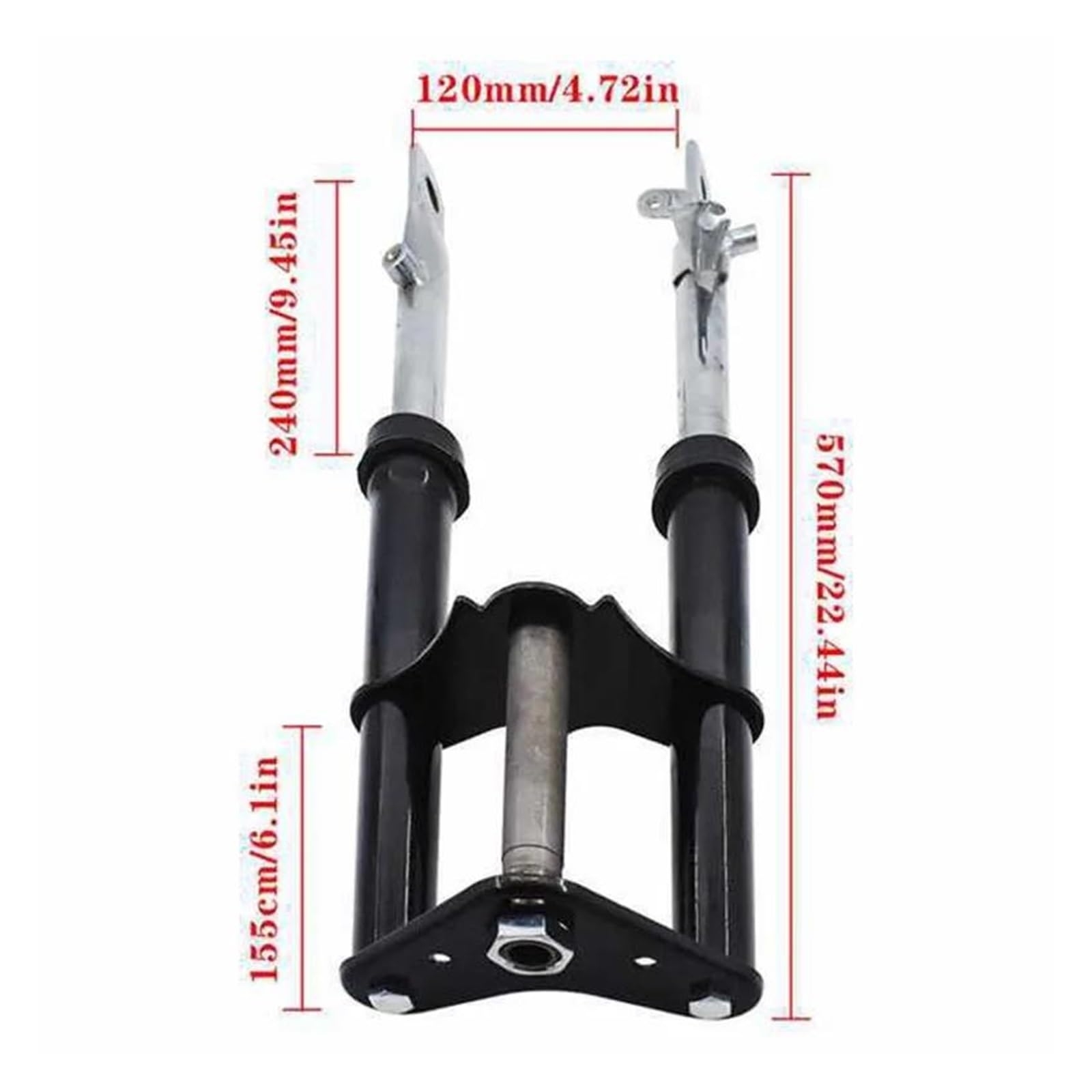 Amortisseur Pièces De Fourche Avant pour 50 pour Mini Motos Croisées pour CRF50, Amortisseur Avant, Petit Amortisseur Inversé Amortisseur Arrière Suspension(Black)
