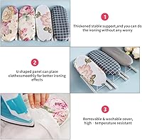 Vista 3 de Tabla de planchar pequeña, tabla de planchar de mesa, mini camisa plegable, puños y cuello, mesa de manejo para mangas, costura y planchado
