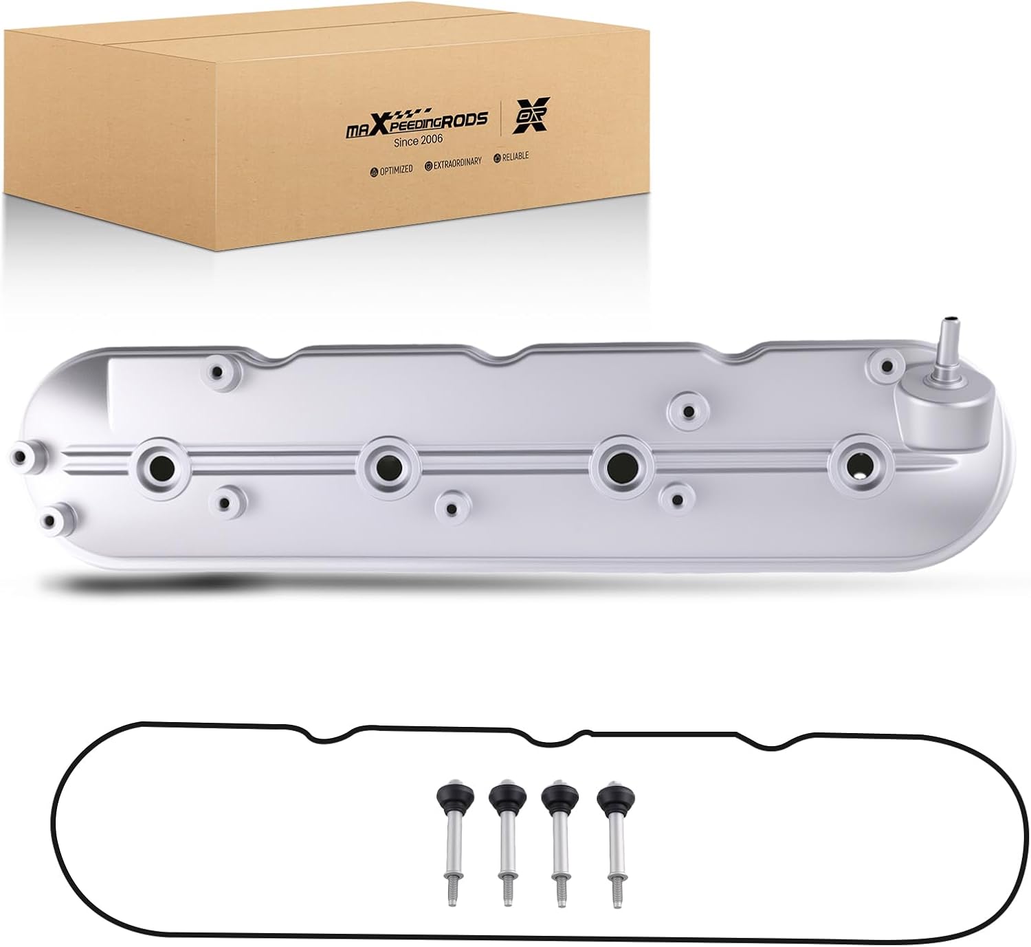 maXpeedingrods Aluminum Engine Valve Cover for Chevrolet Express Silverado Colorado Suburban for GMC Sierra Canyon Yukon for Cadillac Escalade 2009-2016 Replacement 264-969 2640969