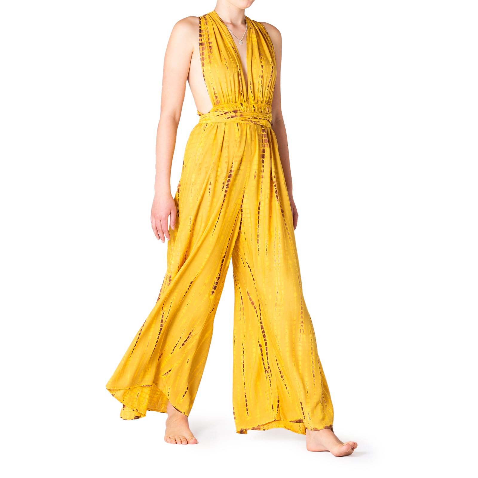 PANASIAM Infinity Dress Pants TieDy, Yellow Brown, M - Image 2