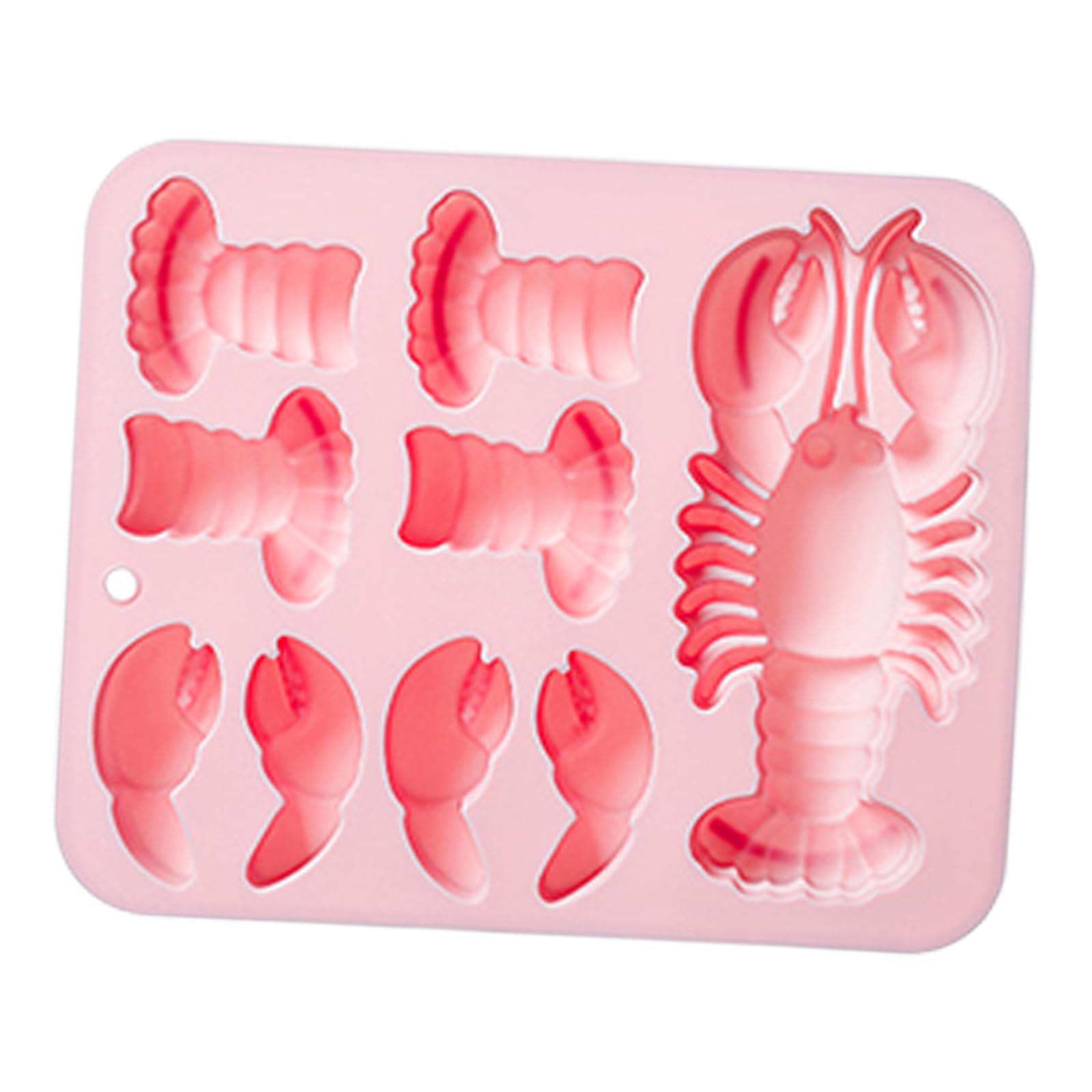 PANGBOER Lobster Mold, 9 Cavity Silicone Molding Tray 19.5 X 15.8 Cm with Clear Relief Detail for Decorating Display Projects