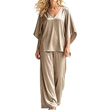 Champagne Glossy Satin Lounge wear Set, Lightweight Elegant Two Piece Suit