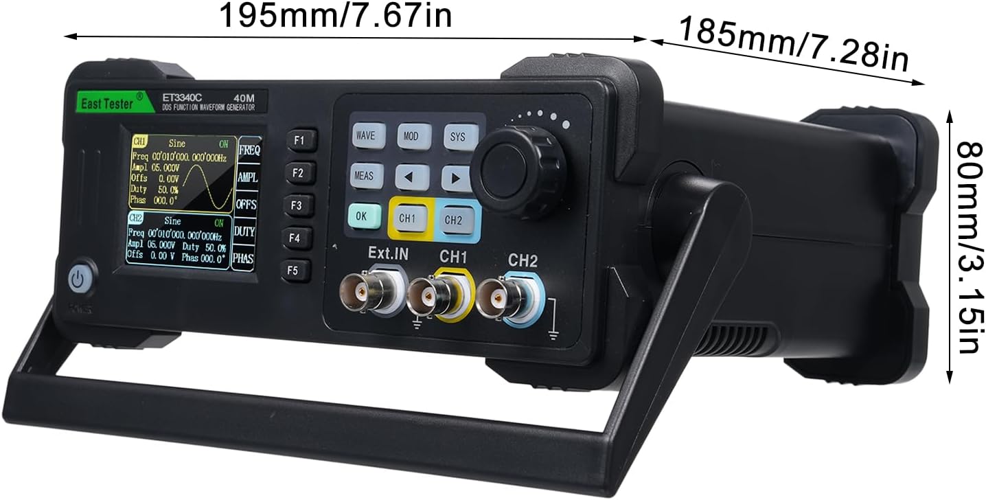 Irfora Two-Channel Function/Arbitrary Form Generator 40 Frequency Meter ET3340C Pulse Signal Source 200MSa/s Sampling Rate