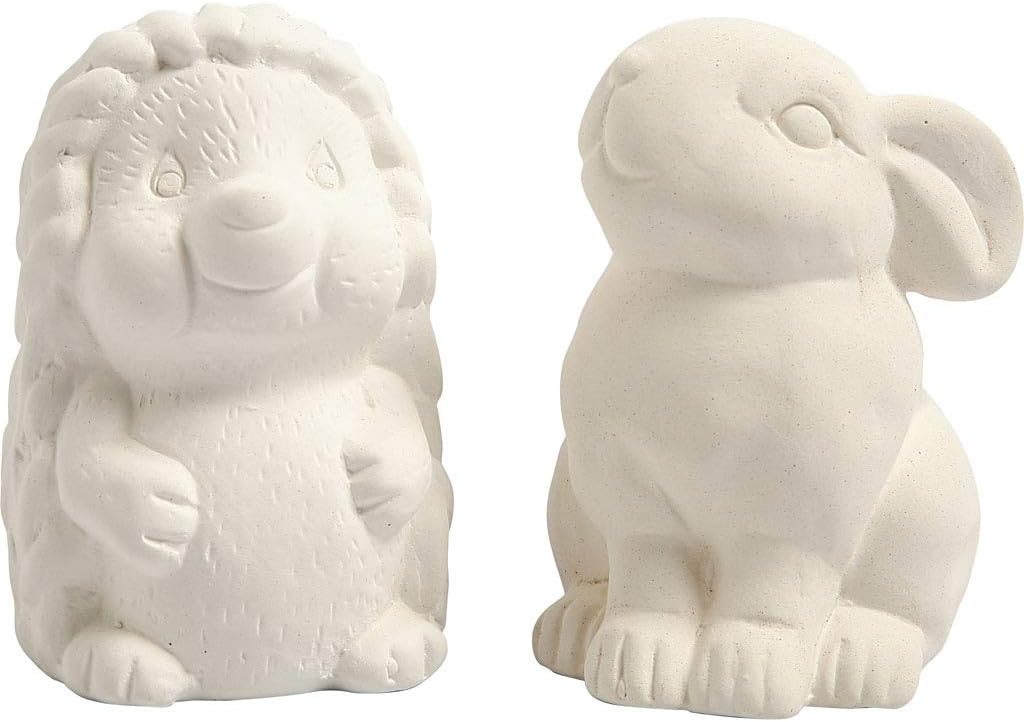 Spardose Tier, Fuchs, A. 10 cm, weiß, 2 Stück