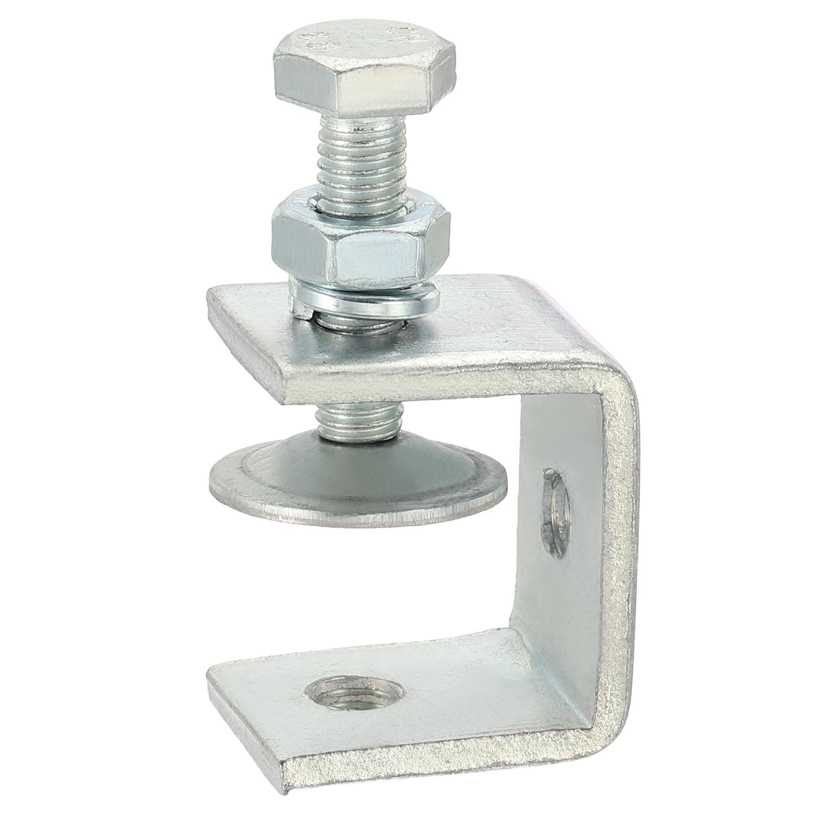 sourcing map Carbon Steel C Clamps 30mm Square Galvanized Mini Tiger Clamp Adjustable Heavy Duty Metal U Clip with Hexagonal Screws for Woodworking Welding Mounting, Blue White