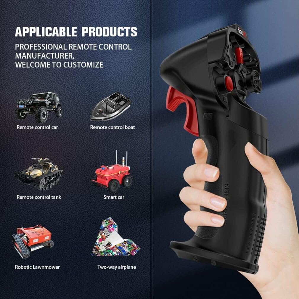 aneegfpv HOTRC DS-4A 2.4G RC Radio Transmitter Single Hand with 4CH Receiver for RC Car Boat Drone Airplane (DS-4A 1 Receiver) - Image 3