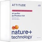 ATTITUDE Odor Eliminator with Activated Carbon, Plant-Based Air Purifier, Vegan, Made in Canada, Green Apple & Basil Scent, 227 g