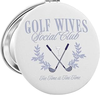 Golf Wives Social Club Compact Mirror Golfing Lovers Mirror Golfer Wife Gift Golf Girlfriend Mom Gift Tee Time Gift Mirrors