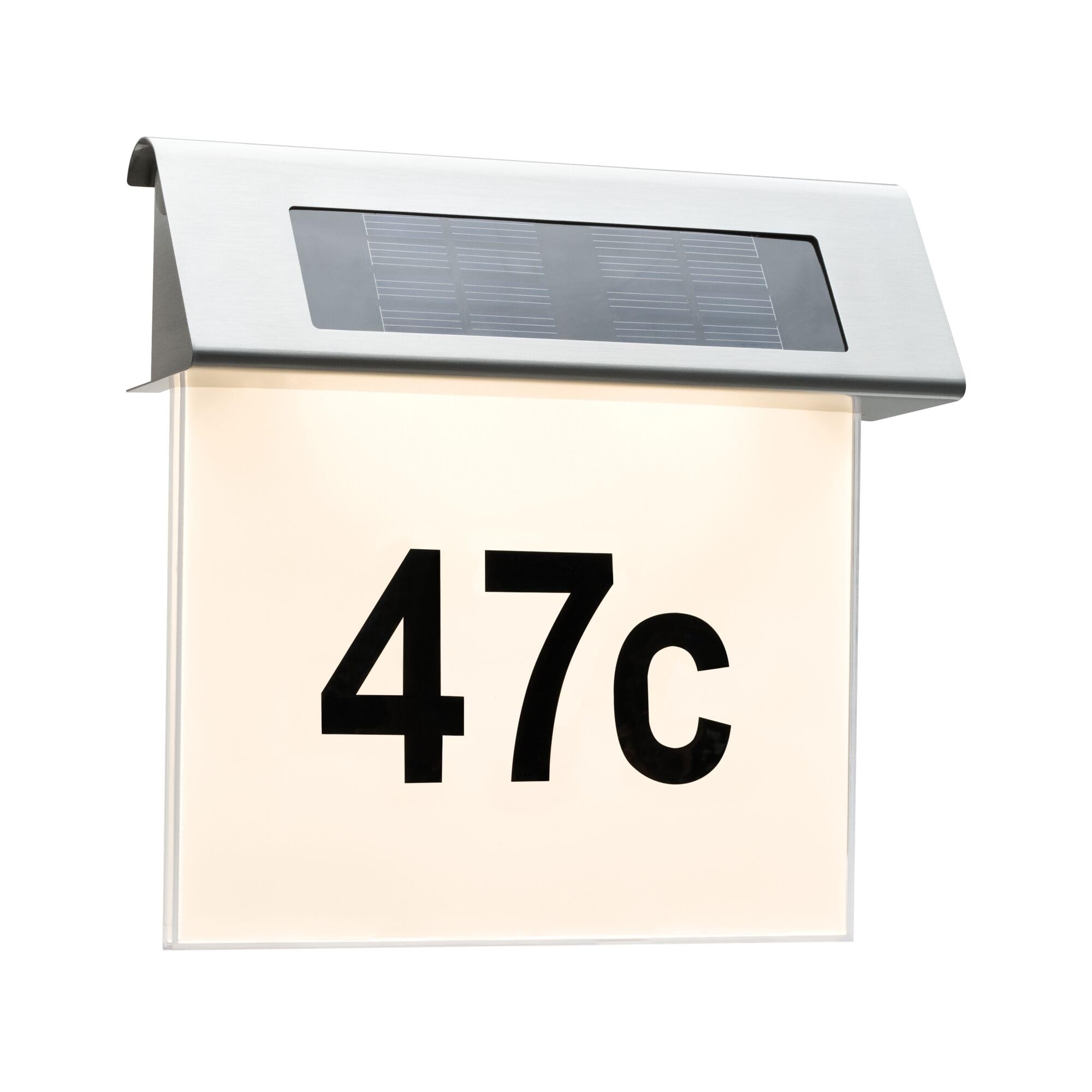 Specjalna lampa solarna numer domu IP44 LED 1 x 0,2 W plama/Wh stal nierdzewna/ACR