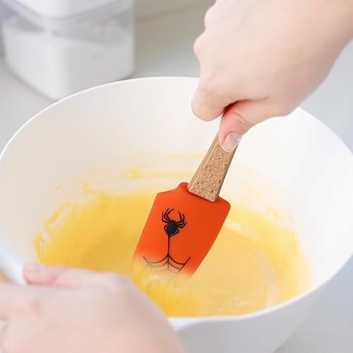 Miniatura 2 de DOITOOL Espátula de silicona para Halloween, fantasma, araña, gato, calabaza, patrón de vacaciones, espátula de Halloween, espátula para hornear con