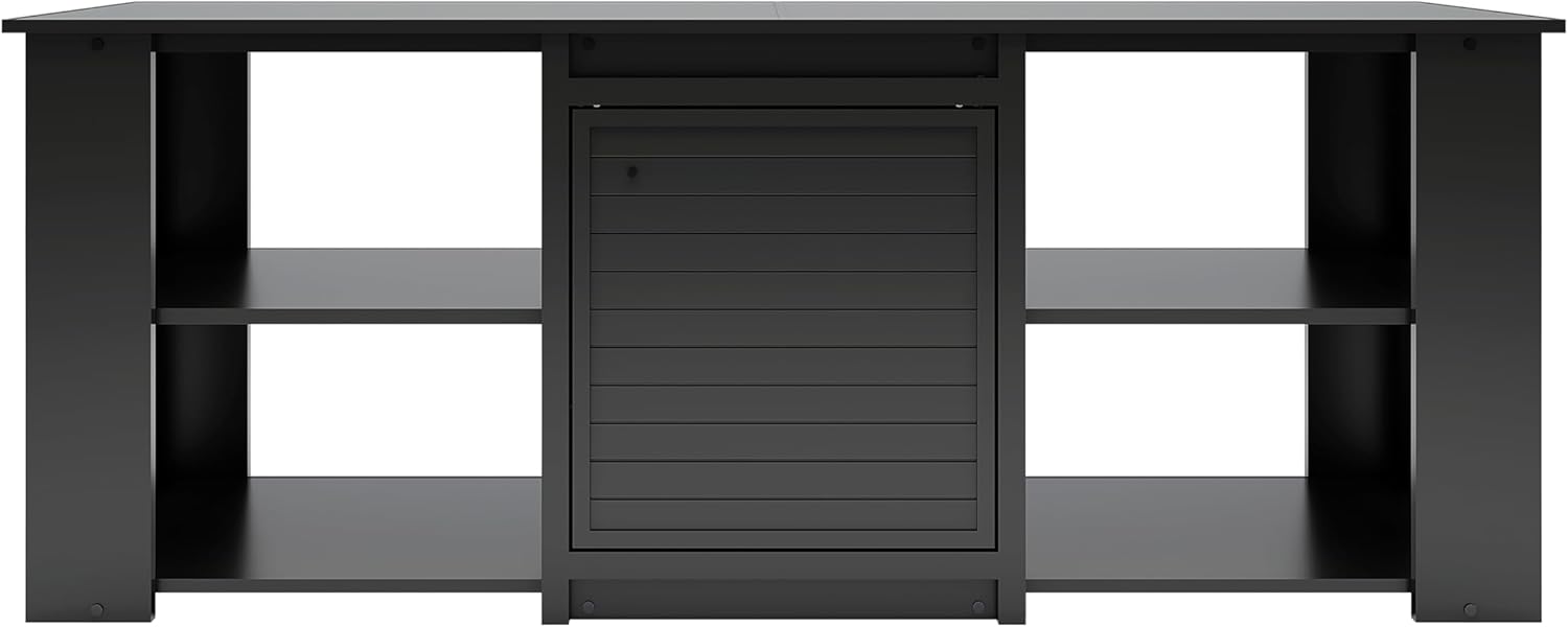 New Age Pet® ECOFLEX® 72" Jumbo Versa Stand, Standard Height Cabinet for Reptile & Small Animal Habitat, Lounge in Black