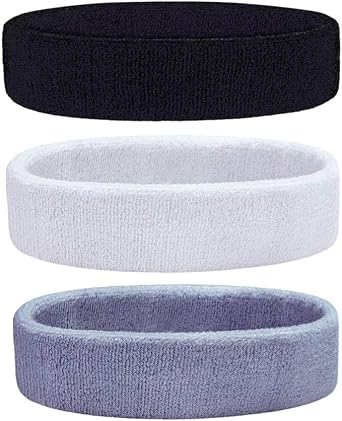 Sweat Band Headband Wristbands for Men - Head Wrist Sweatband Set for Women Kids Boys Girls - Ideal for Sports Athletics Event Workout Exercise Basketball Running Tennis Football