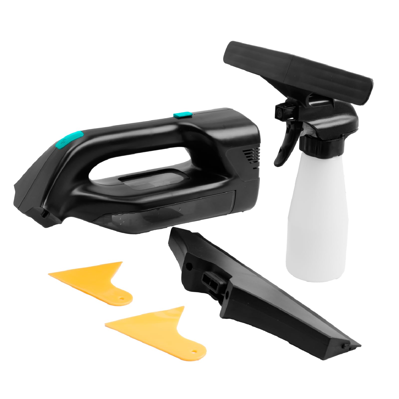 XSSIVE Window Cleaner Kit, Cordless Vacuum with 35min Runtime, 2 Suction Nozzles (280mm & 170mm), Microfiber Cloth Spray Bottle, Type-C Rechargeable Ideal for Windows, Mirrors, Showers
