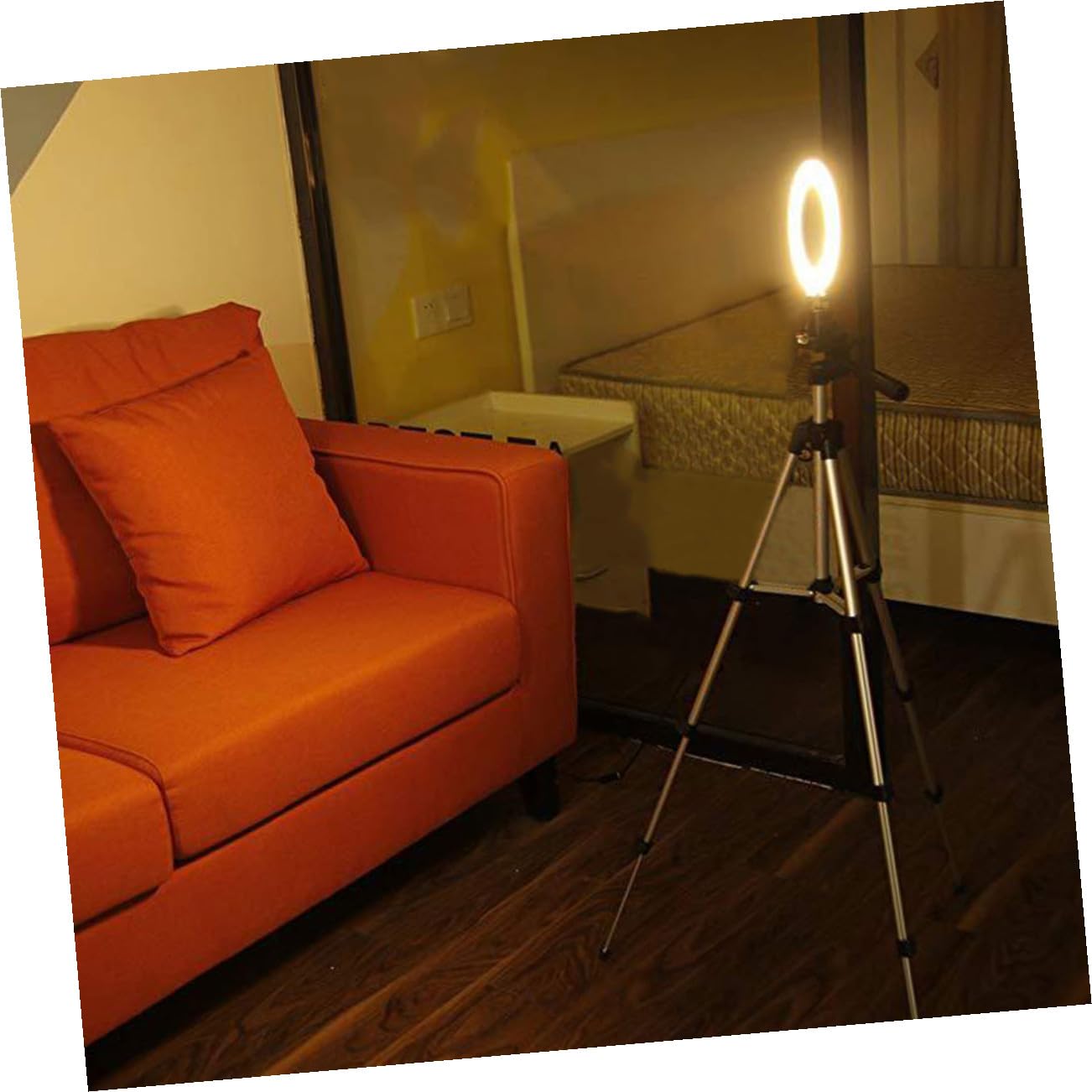 OUNONA Luce Ad Anello Led Per Selfie Supporto Per Telefono Treppiede Illuminazione Dimmerabile Per Video Streaming Trucco e Fotografia Notturna