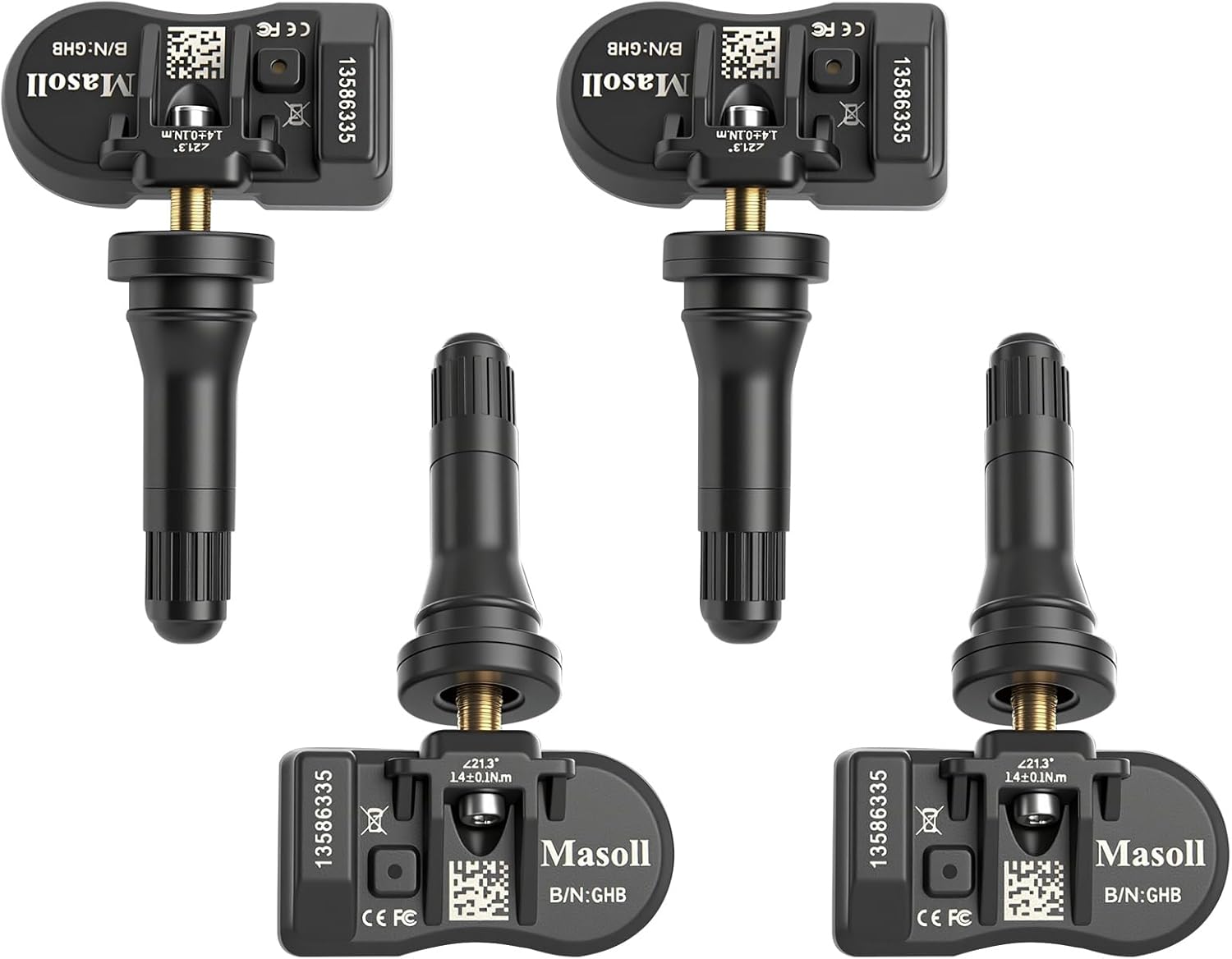 TPMS Sensor for GM, Tire Pressure Sensor for Chevy Silverado Buick Cadillac GMC, 2026 New Upgrade Tire Pressure Monitoring Sensor 4-Pack, Dual-Antenna Design Tire Sensor