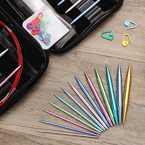Ruidi H-001 13 Pairs Of Interchangeable Circular Knitting Needles Set thumb #6